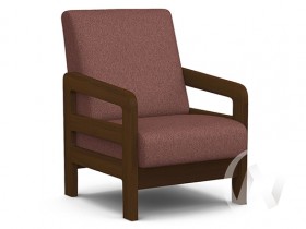 Кресло отдыха Вега-34 (орех лак/UNO BERRY) в Нижней Пойме - nizhnyaya-pojma.katalogmebeli.com | фото