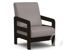 Кресло отдыха Вега-34 (венге лак/UNO ROSY-GREY) в Нижней Пойме - nizhnyaya-pojma.katalogmebeli.com | фото