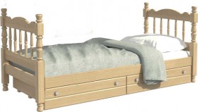Кровать одинарная Аленка из массива сосны 800*1890 Сосна в Нижней Пойме - nizhnyaya-pojma.katalogmebeli.com | фото