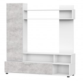 Мебель для гостиной "МГС 9" Белый / Цемент светлый в Нижней Пойме - nizhnyaya-pojma.katalogmebeli.com | фото